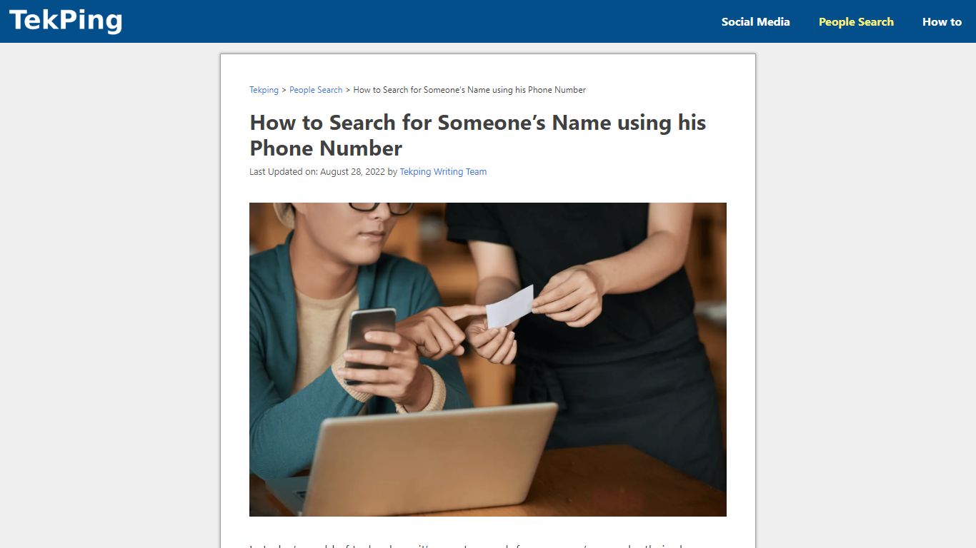 How to Search Someone’s Name using his Phone Number - TekPing